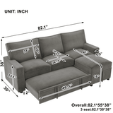 Yolo Sofa Cum Bed in Grey - Luxe Maple