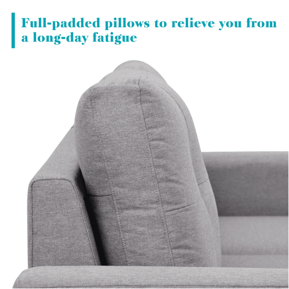 Roxy L-Shaped Sectional Storage Sofa Cum Bed - Luxe Maple