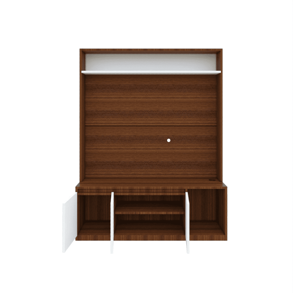 Edon TV Unit- Walnut Frosty White - Luxe Maple