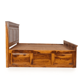 Camden King Size Bed In Sheesham Wood - Luxe Maple