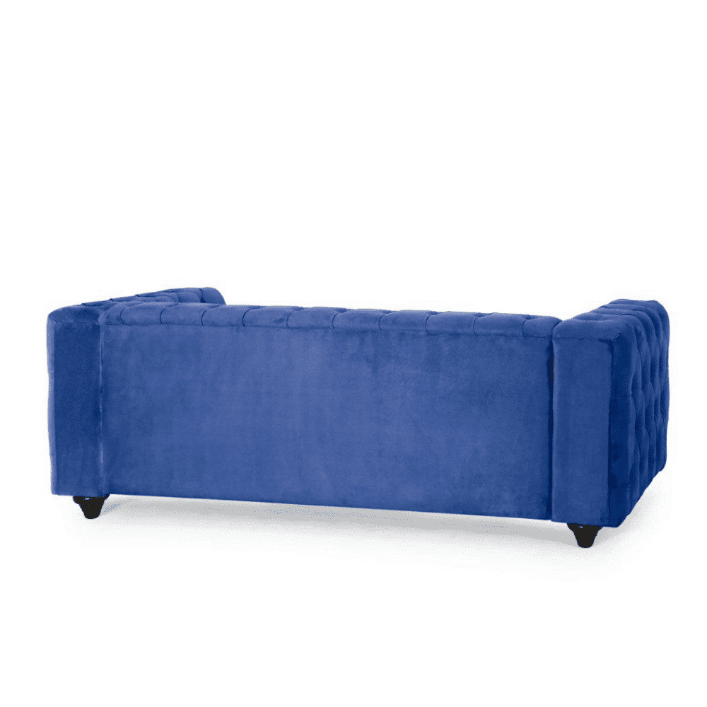 Sagawood Velvet Tufted Sofa Set - Luxe Maple