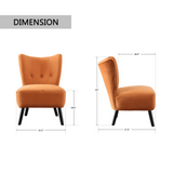 Lappy Suede Accent Chair - Luxe Maple