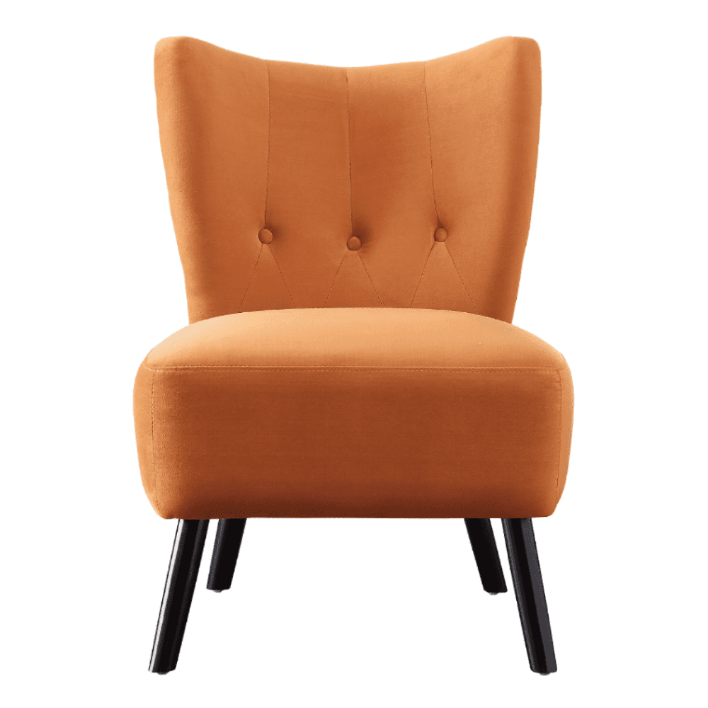 Lappy Suede Accent Chair - Luxe Maple