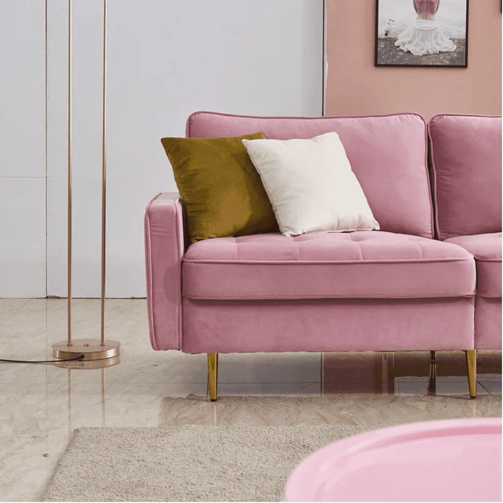 Block Down Straight Line Sofa Set - Luxe Maple