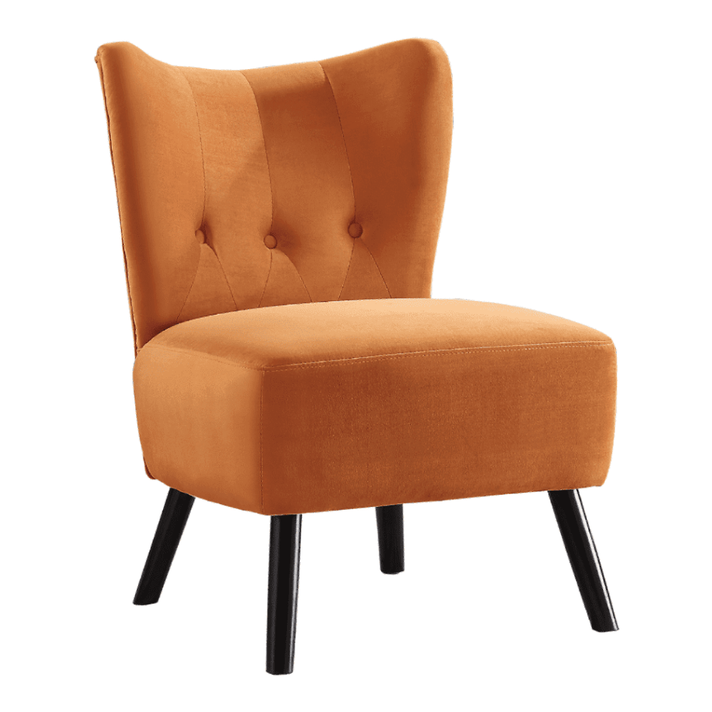 Lappy Suede Accent Chair - Luxe Maple