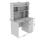 Starstock Study Table in White Color - Luxe Maple