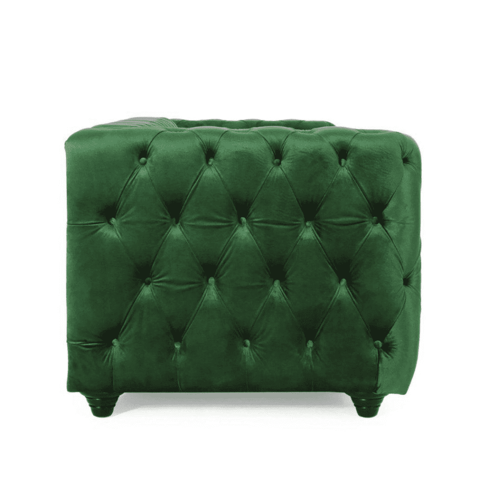 Sagawood Velvet Tufted Sofa Set - Luxe Maple