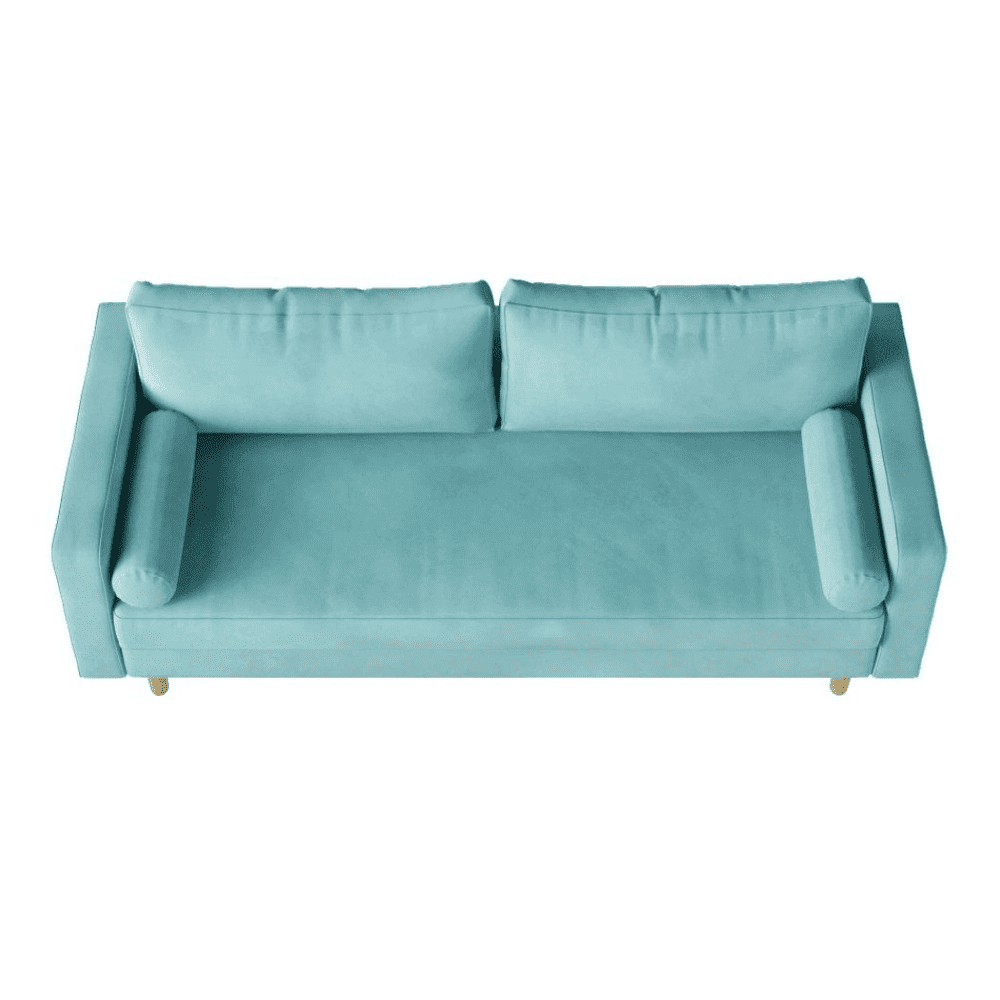 Craftmen Modern Sofa Set in Suede Fabric - Luxe Maple