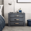Frankie Upholstered 3 Drawer Bedside