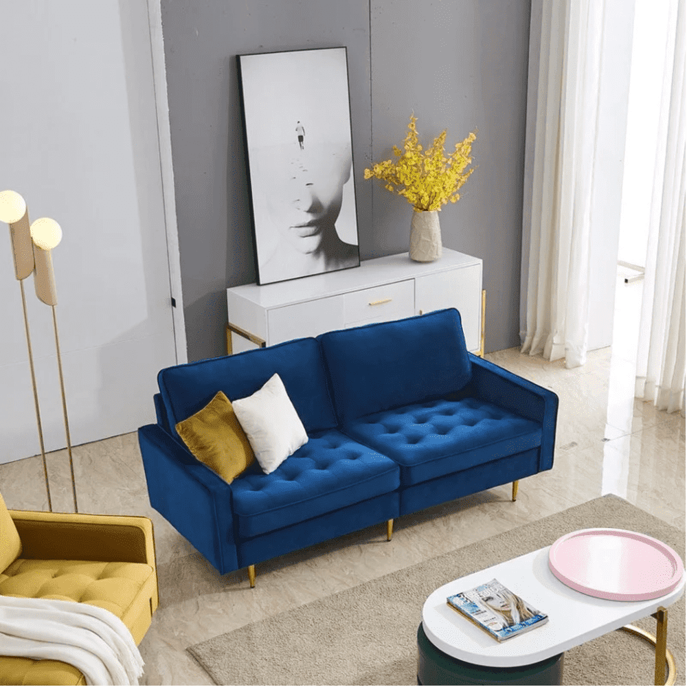 Block Down Straight Line Sofa Set - Luxe Maple