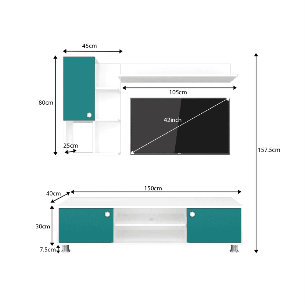 Roxy TV Panel- Upto 42 inches TV - Luxe Maple