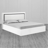 Helen PU Polish Bed in White Color - Luxe Maple