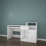 Volvur Study Table in White Color - Luxe Maple