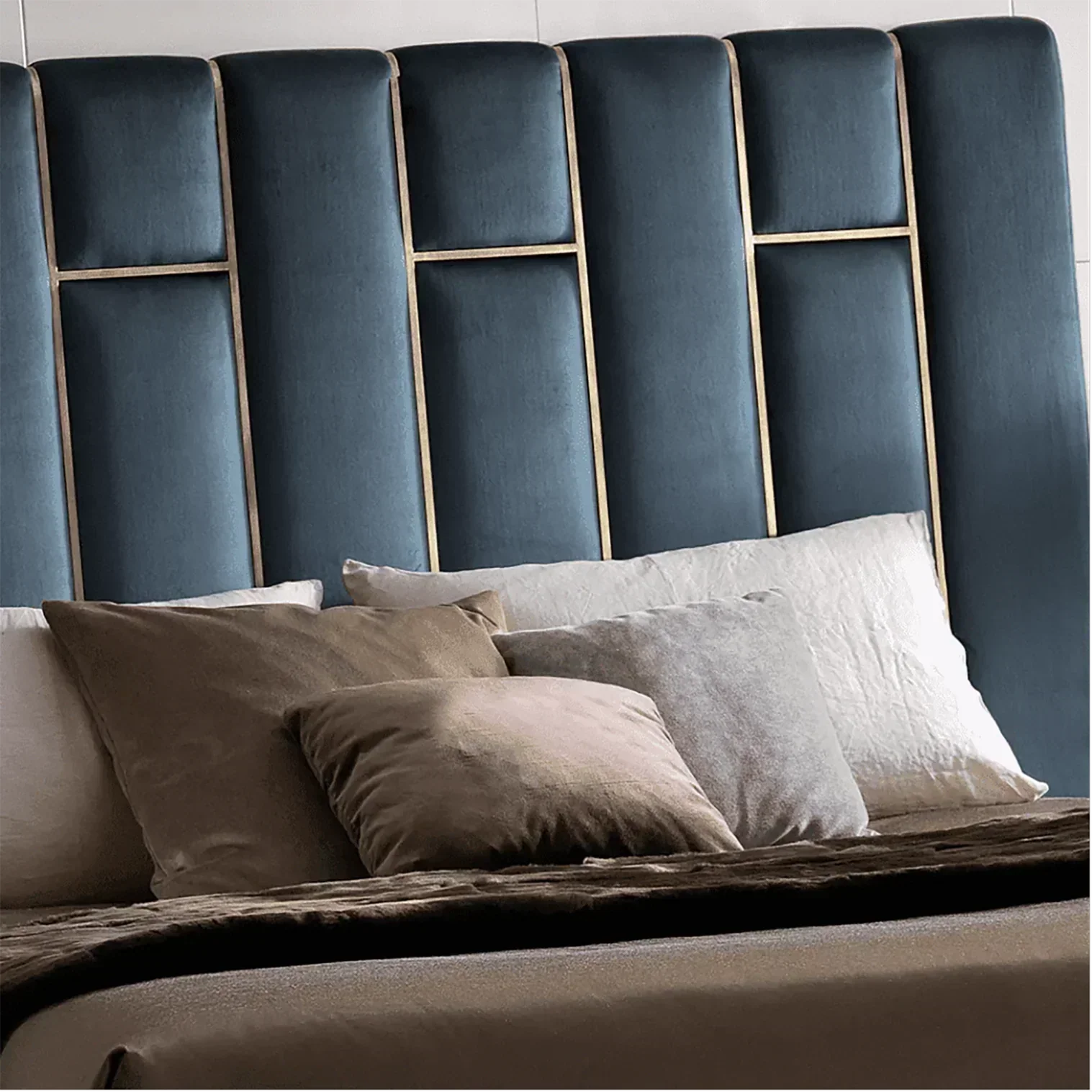 Flex Luxury Upholstered Bed in Suede - Luxe Maple
