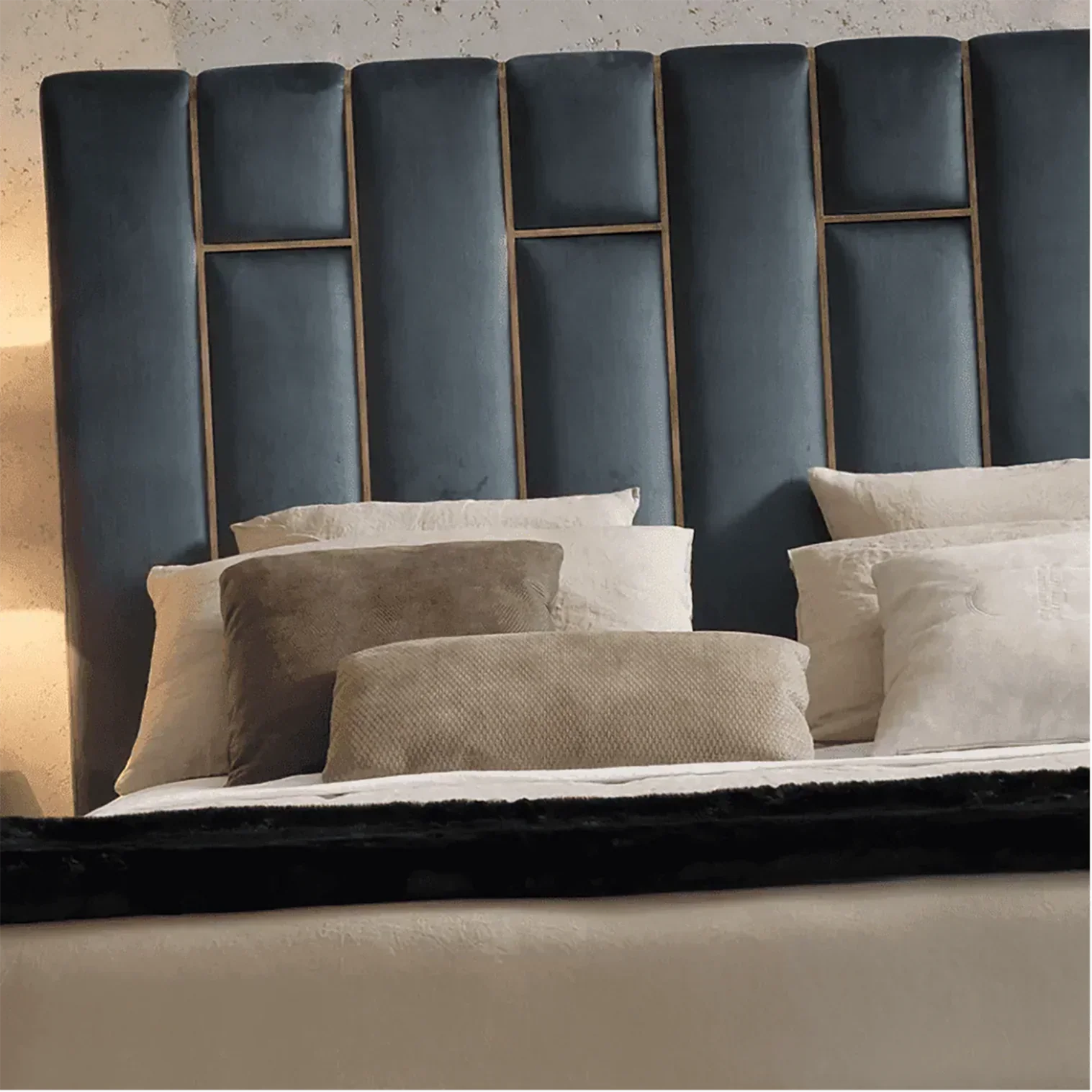 Flex Luxury Upholstered Bed in Suede - Luxe Maple
