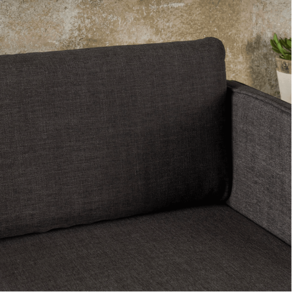 Augusto Mid-century Modern Fabric Chaise Sectional - Luxe Maple