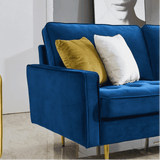 Block Down Straight Line Sofa Set - Luxe Maple