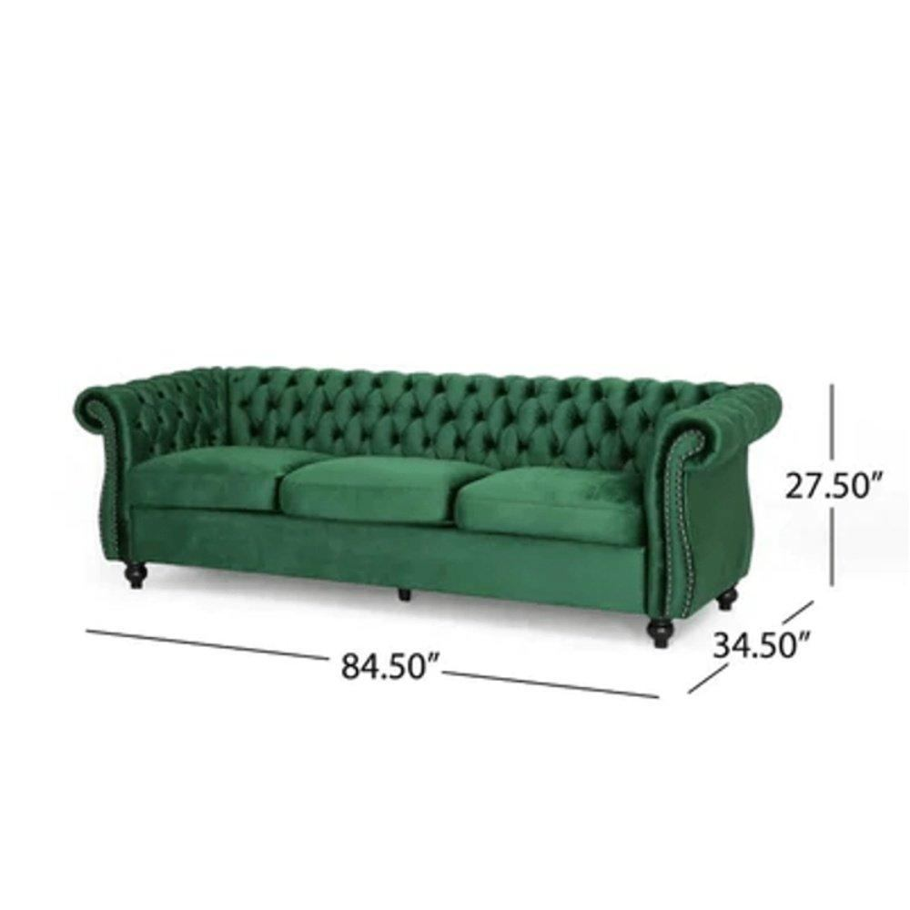 Romeo Chesterfield Sofa Set - Luxe Maple