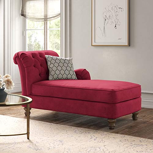 Unicorn Suede Lounger in Red Color - Luxe Maple