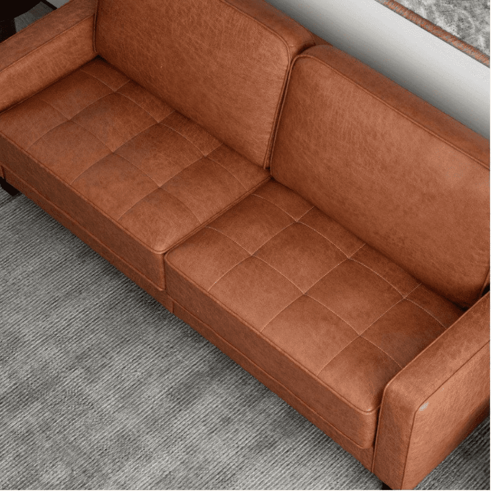 Camilla Sofa Set in Textured Style - Luxe Maple