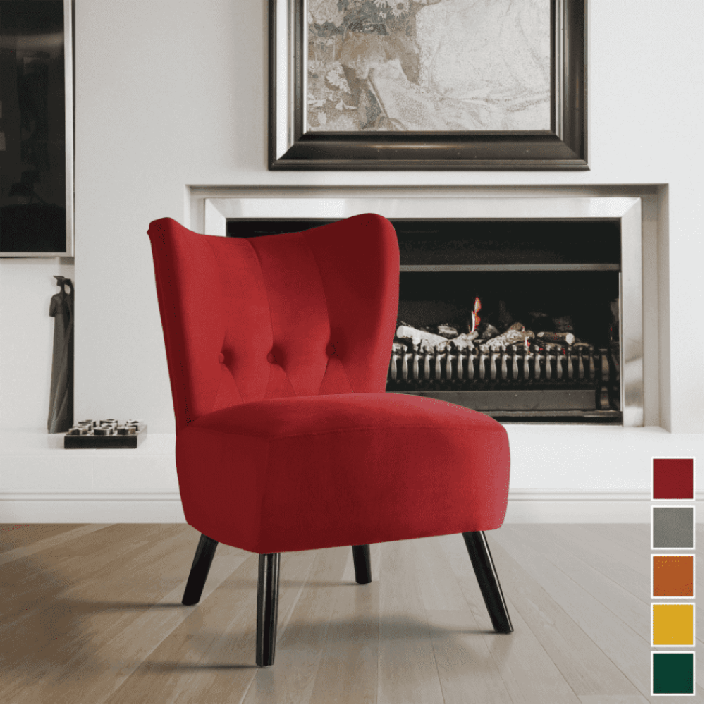 Lappy Suede Accent Chair - Luxe Maple