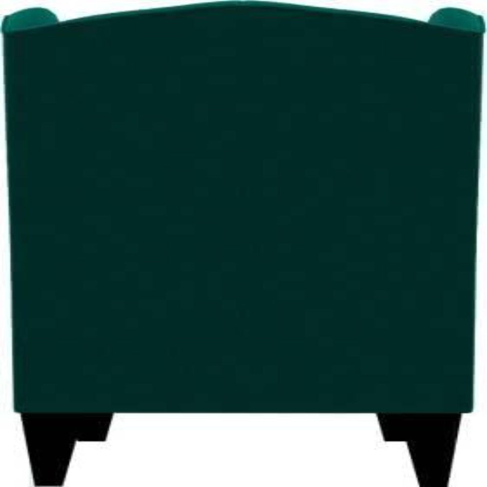 Cayo Chesterfield Wing Chair in Green Color - Luxe Maple