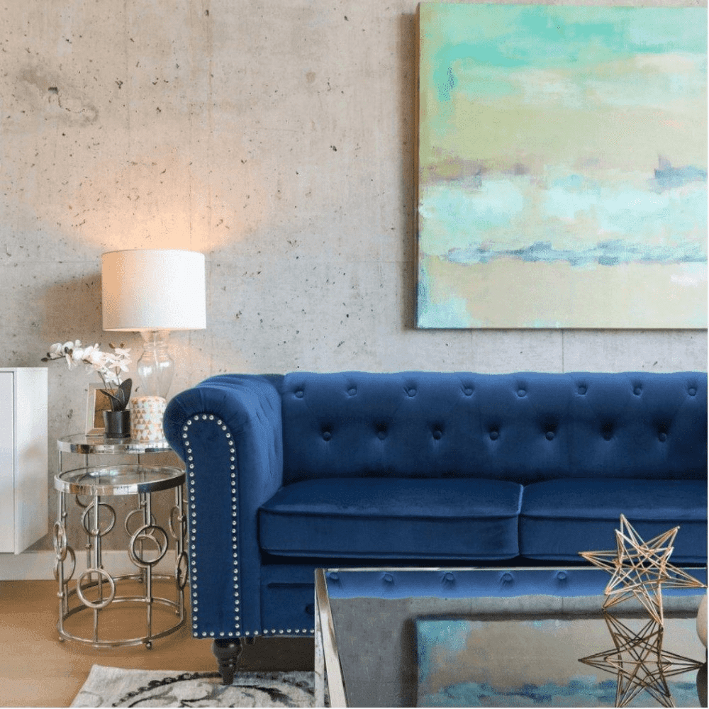 Blossom Chesterfield Sofa Set - Luxe Maple
