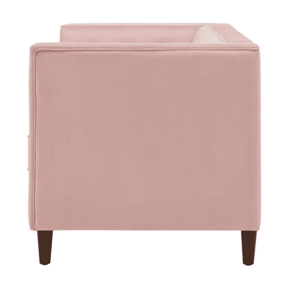 Brew Pink Suede Sofa or Loveseat with Pillows - Luxe Maple