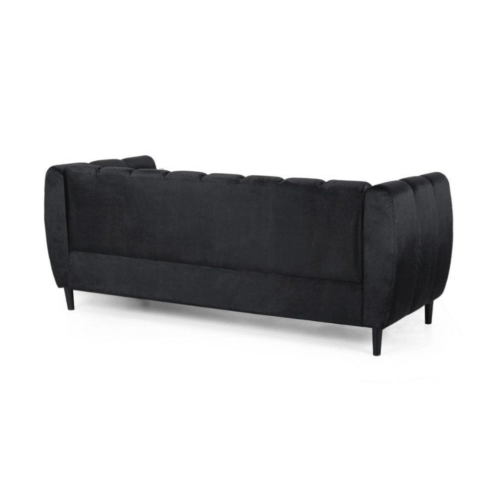 Bobran Modern Sofa Set in Suede - Luxe Maple