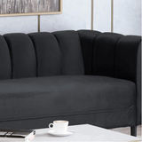 Bobran Modern Sofa Set in Suede - Luxe Maple