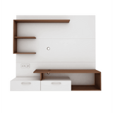 Viny TV Panel- Frosty White- Upto 55 inches TV - Luxe Maple