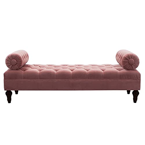 Tiffo Suede Lounger in Blush Pink Color - Luxe Maple