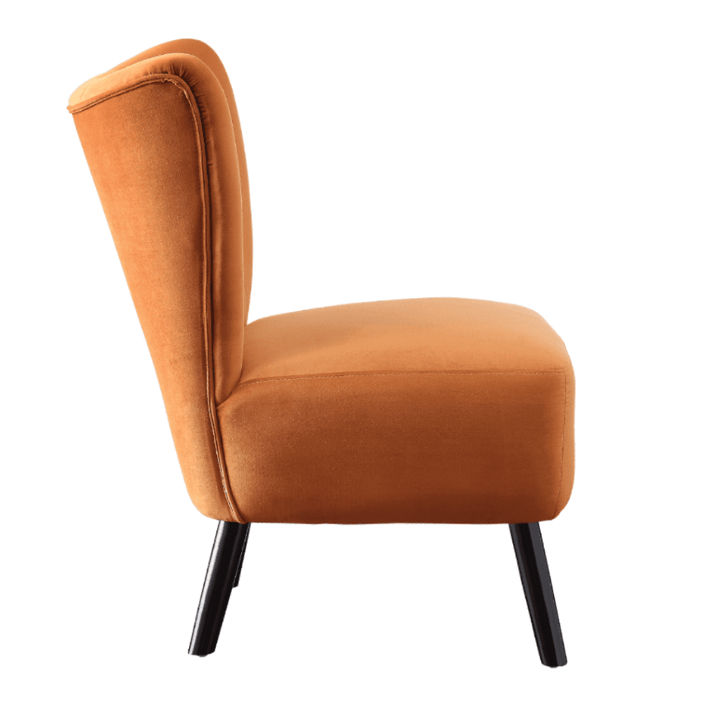 Lappy Suede Accent Chair - Luxe Maple