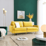 Block Down Straight Line Sofa Set - Luxe Maple