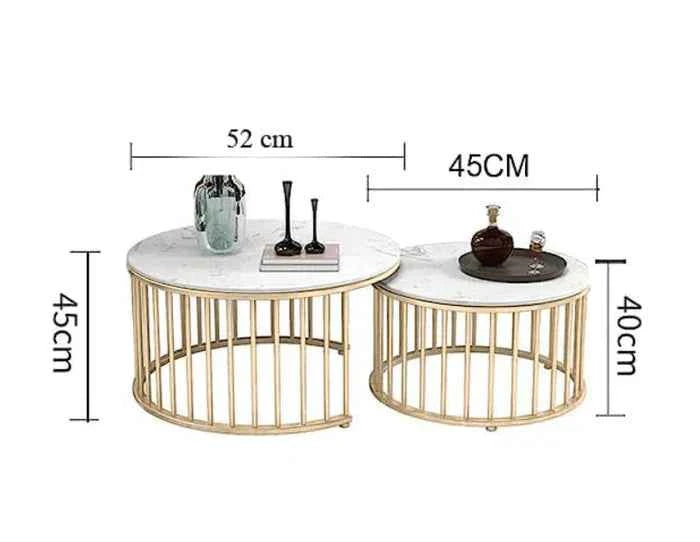 Casper Nesting Luxury Center Table In Stainless Steel 304