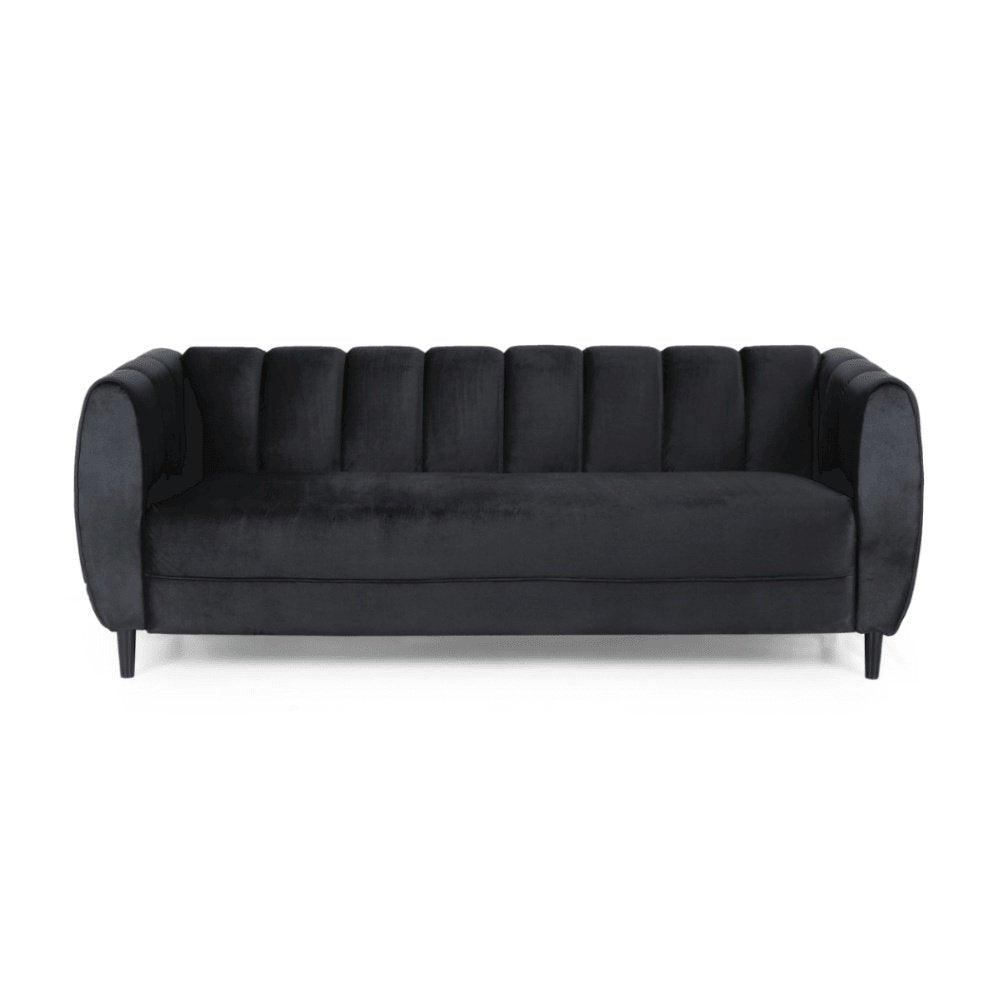 Bobran Modern Sofa Set in Suede - Luxe Maple