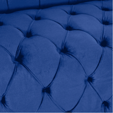 Sagawood Velvet Tufted Sofa Set - Luxe Maple