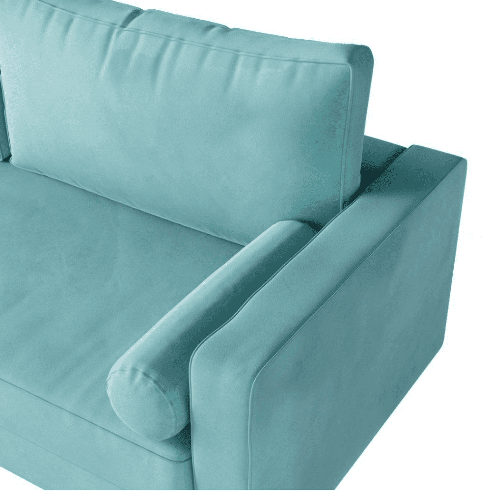 Craftmen Modern Sofa Set in Suede Fabric - Luxe Maple