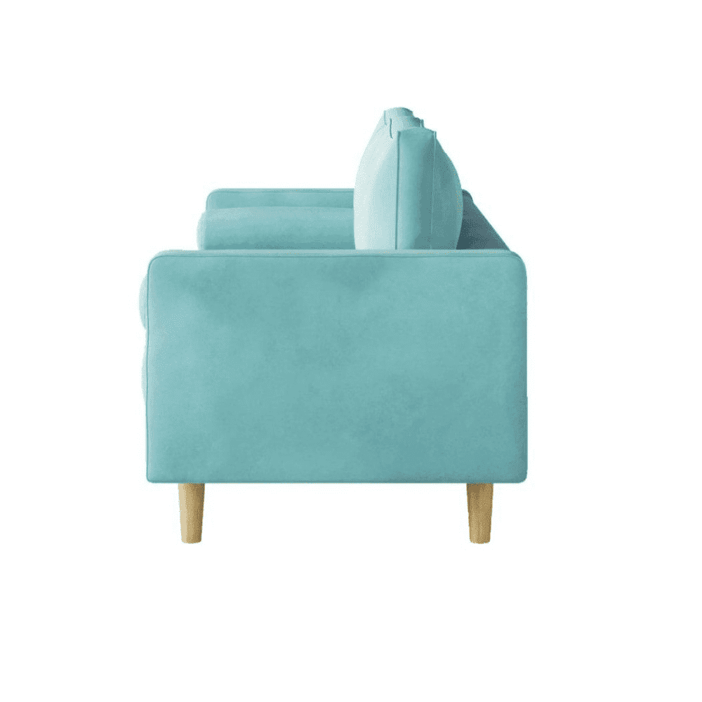 Craftmen Modern Sofa Set in Suede Fabric - Luxe Maple