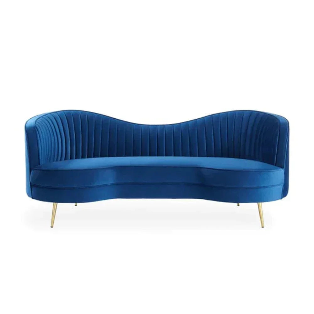 Jack Premium Upholstered Curved Sofa - Luxe Maple