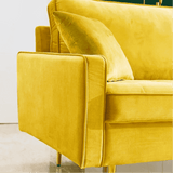Block Down Straight Line Sofa Set - Luxe Maple