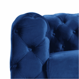 Dollo Chesterfield Suede Tufted Sofa Set - Luxe Maple