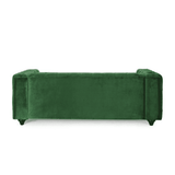 Sagawood Velvet Tufted Sofa Set - Luxe Maple