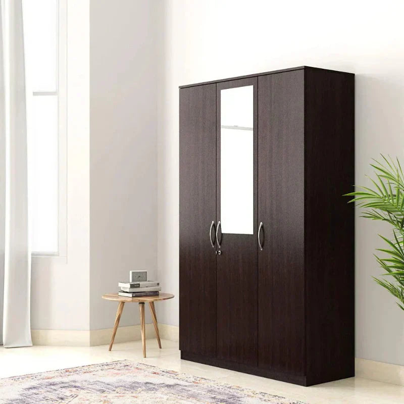 Rolex Engineered Wood Wardrobe 3 Doors - Luxe Maple