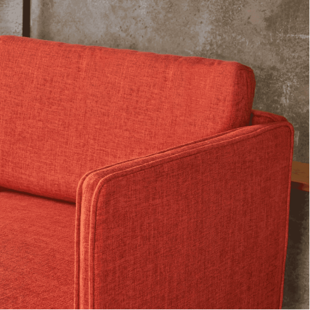 Augusto Mid-century Modern Fabric Chaise Sectional - Luxe Maple