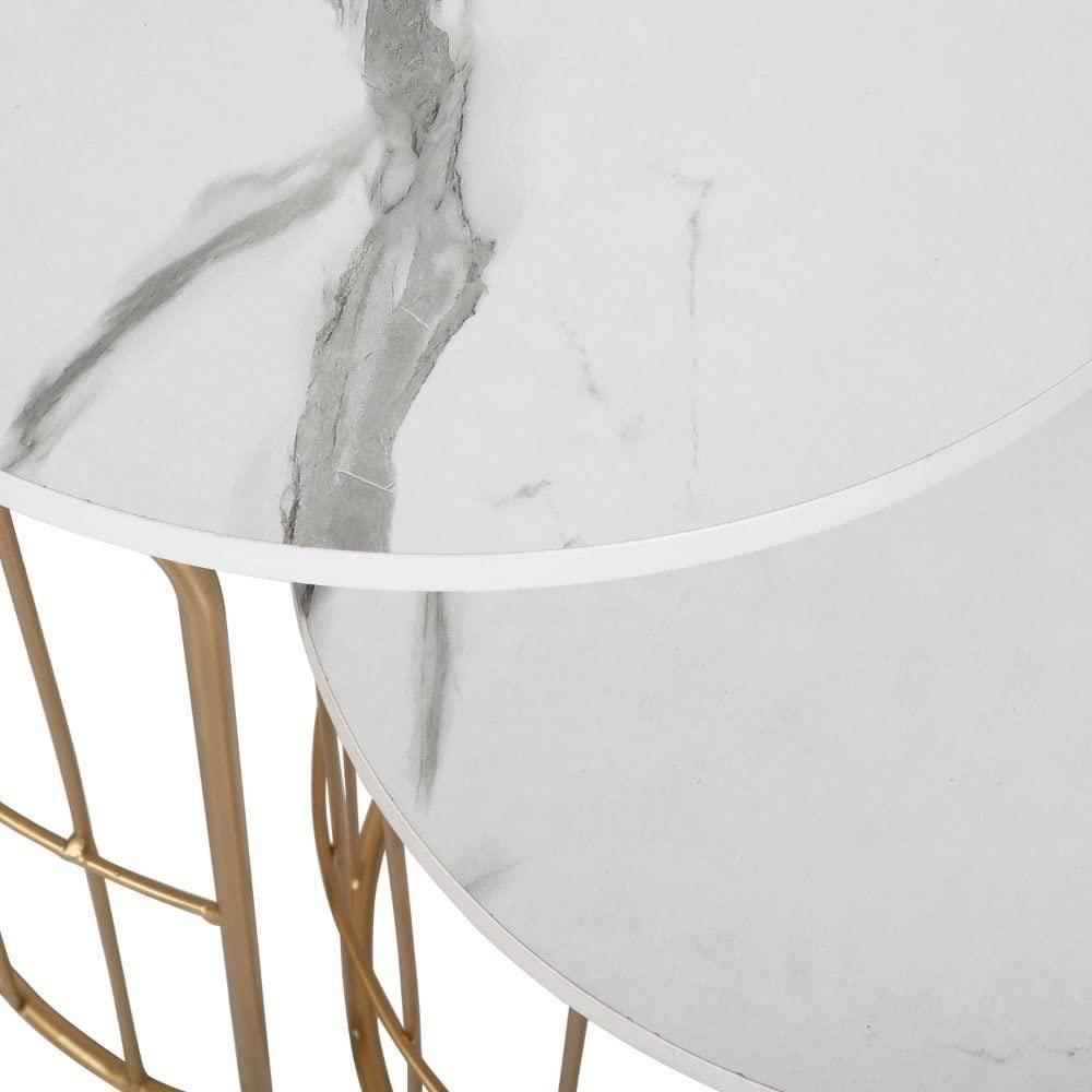 Nature Lover Golden Nesting Table Set of Two - Center Table