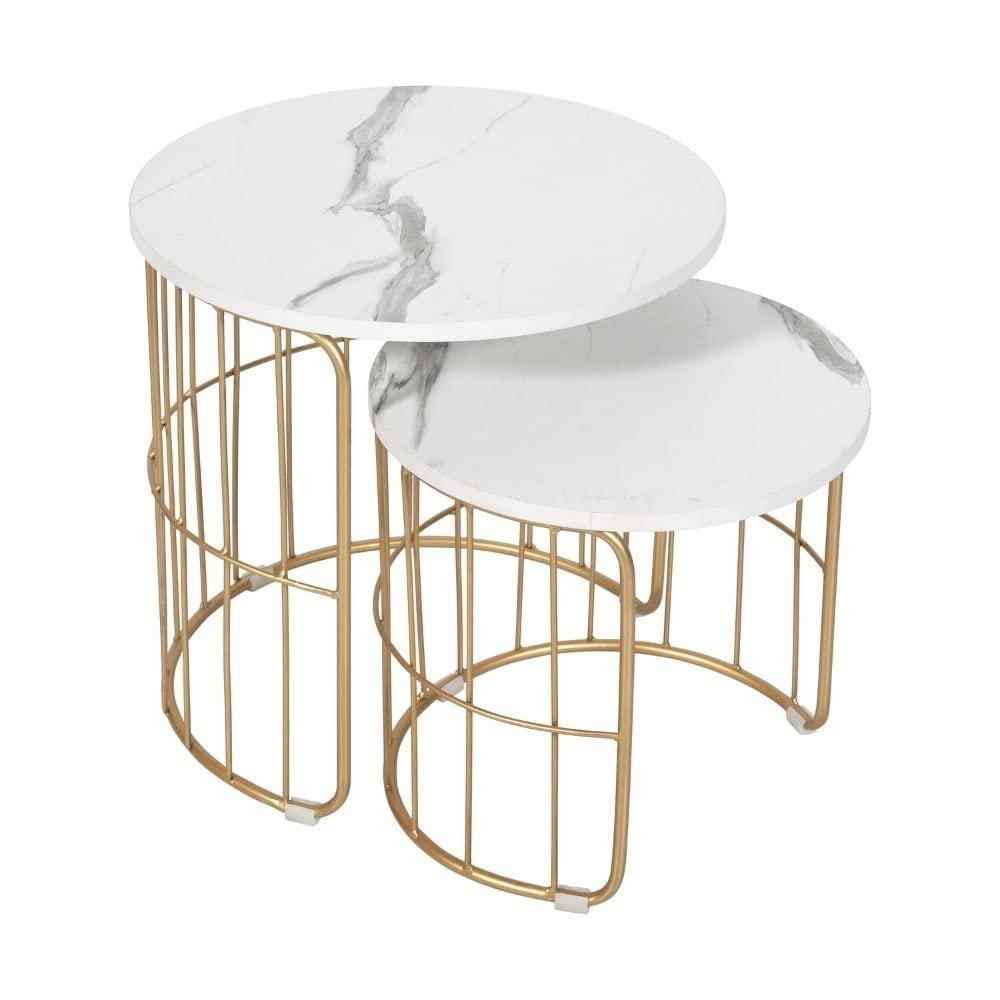 Nature Lover Golden Nesting Table Set of Two - Center Table