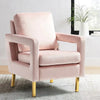 Jojo Upholstered Accent Chair in Suede - Luxe Maple