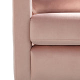 Jojo Upholstered Accent Chair in Suede - Luxe Maple