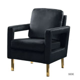 Jojo Upholstered Accent Chair in Suede - Luxe Maple